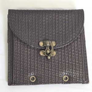 Flote Textured Visor or Belt Bag/Pouch, Metal Toggle Clasp, 2 Clips, Brown